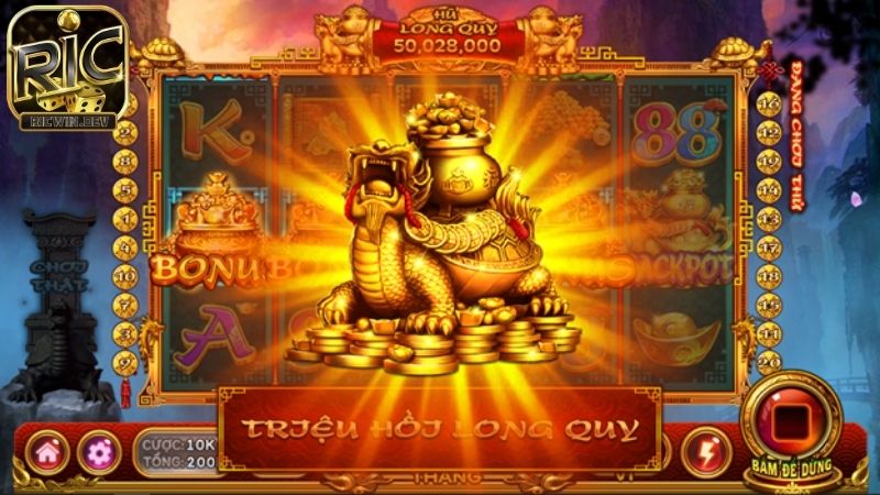 Kho Tàng Ngũ Long - Cách quay hũ trúng thưởng lớn Kho tàng ngũ long Ricwin